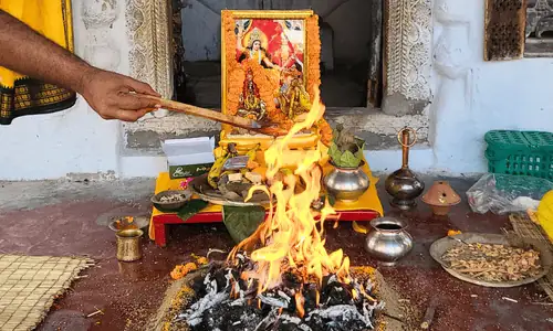 Purna Aahuti during Baglamukhi Puja